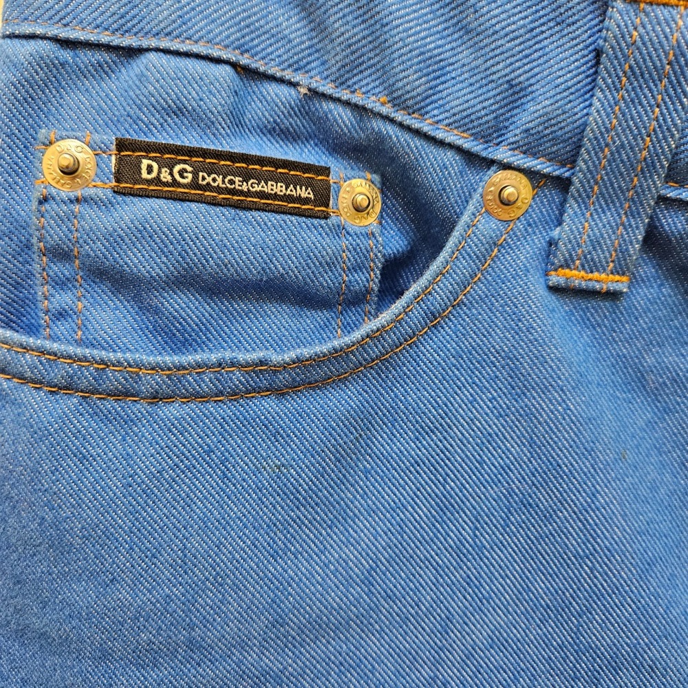 D&G Dolce & Gabbana Jeans Made in Italy Blue Denim Straight Leg Women's Size 29 - Picture 3 of 13